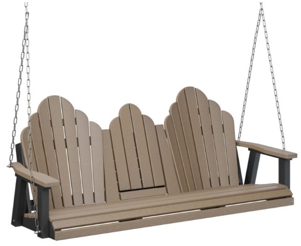 Berlin Gardens Cozi-Back Three Seat Swing with Console (Stainless Steel Chains)